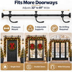Garland Hanger for Front Door, Adjustable No Hardware Garland Hanger