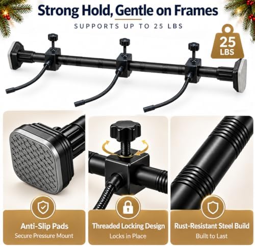 Garland Hanger for Front Door, Adjustable No Hardware Garland Hanger