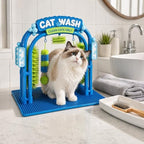 Interactive Cat Wash Toy & Self Grooming Station, Cat Car Wash Scratcher