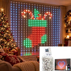 Smart Curtain Lights with App Control, DIY Window Hanging Decor，Ball 8×8 Ft