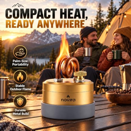 Novira Firenest Portable Brass Alcohol Stove