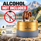 Novira Firenest Portable Brass Alcohol Stove