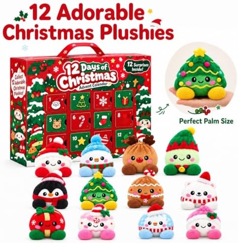 Plush Stuffed Dumpling Squishies, Christmas Dumpling Advent Calendar 2026