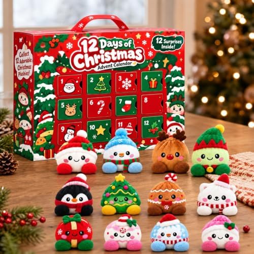 Plush Stuffed Dumpling Squishies, Christmas Dumpling Advent Calendar 2026