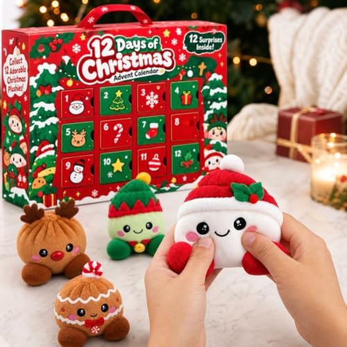 Plush Stuffed Dumpling Squishies, Christmas Dumpling Advent Calendar 2026