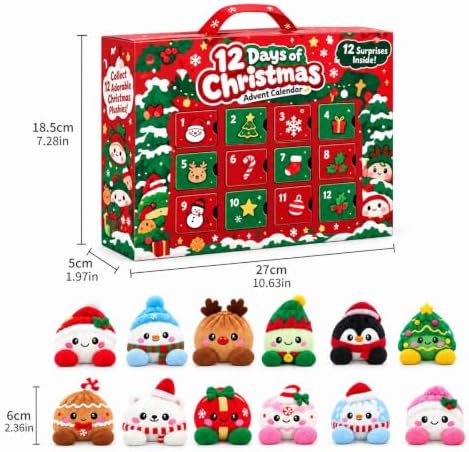 Plush Stuffed Dumpling Squishies, Christmas Dumpling Advent Calendar 2026