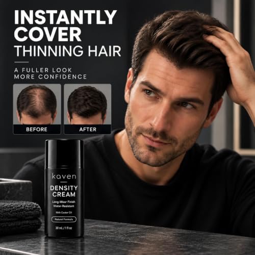 Kaven Density Cream for Thinning Hair, Black