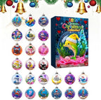 2026 Advent Calendar, 24 Days 2D Acrylic Christmas Ornaments, #F