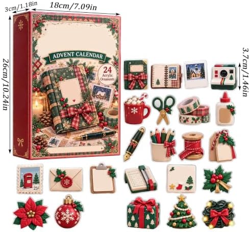 2D Christmas Advent Calendar 2026, 24 Day Christmas Countdown Calendar, #Y
