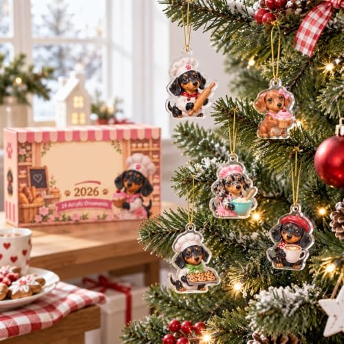 Christmas Dog Advent Calendar 2026, 24 Day Christmas Countdown Calendar, #K