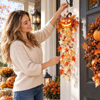 16'' Elegant Halloween Cascade Wall Light, Halloween Orange Pumpkin Lights