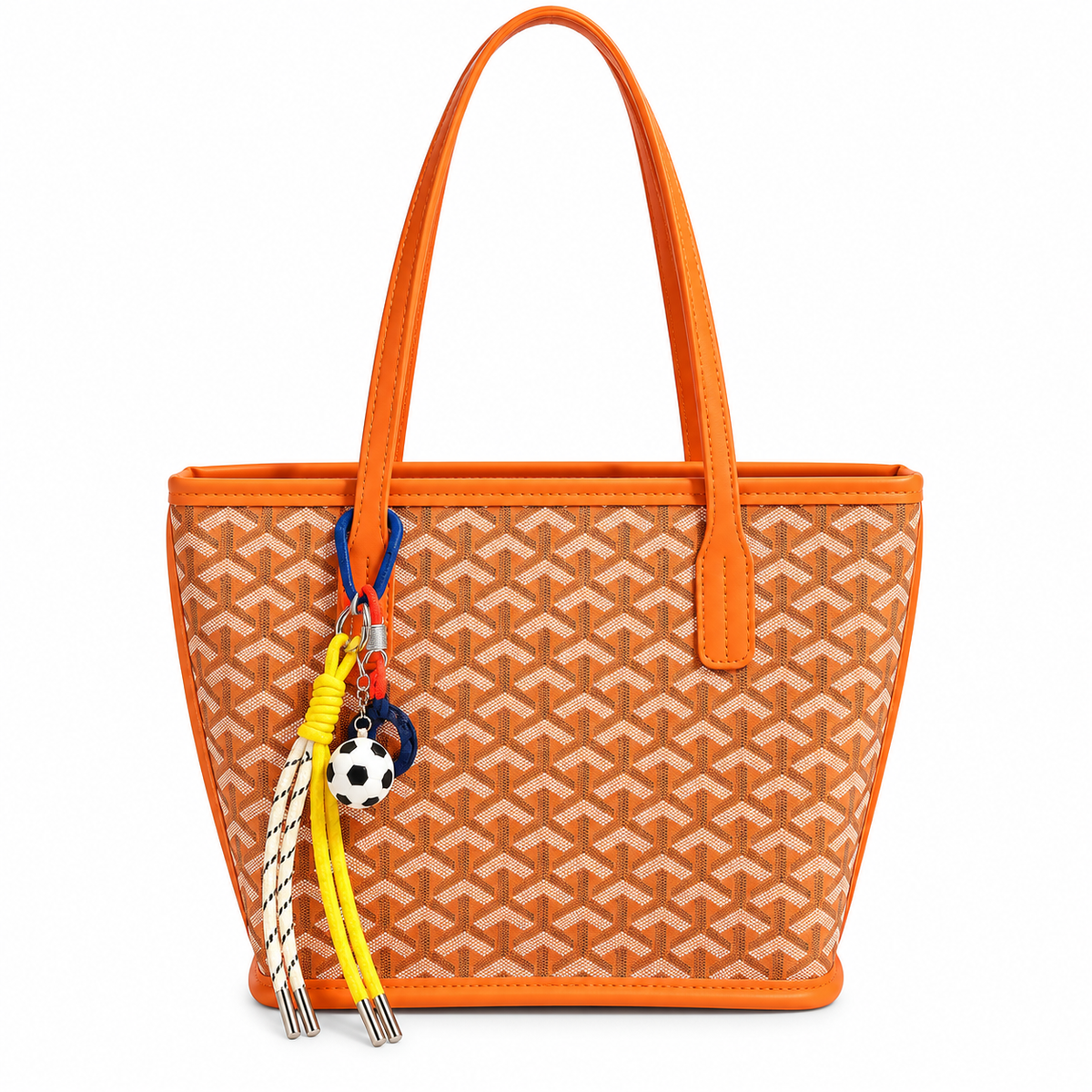 Luxury Collection Designer Women's Handbag Tote ‚Äì Geometric Print PU Leather with Zipper Closure