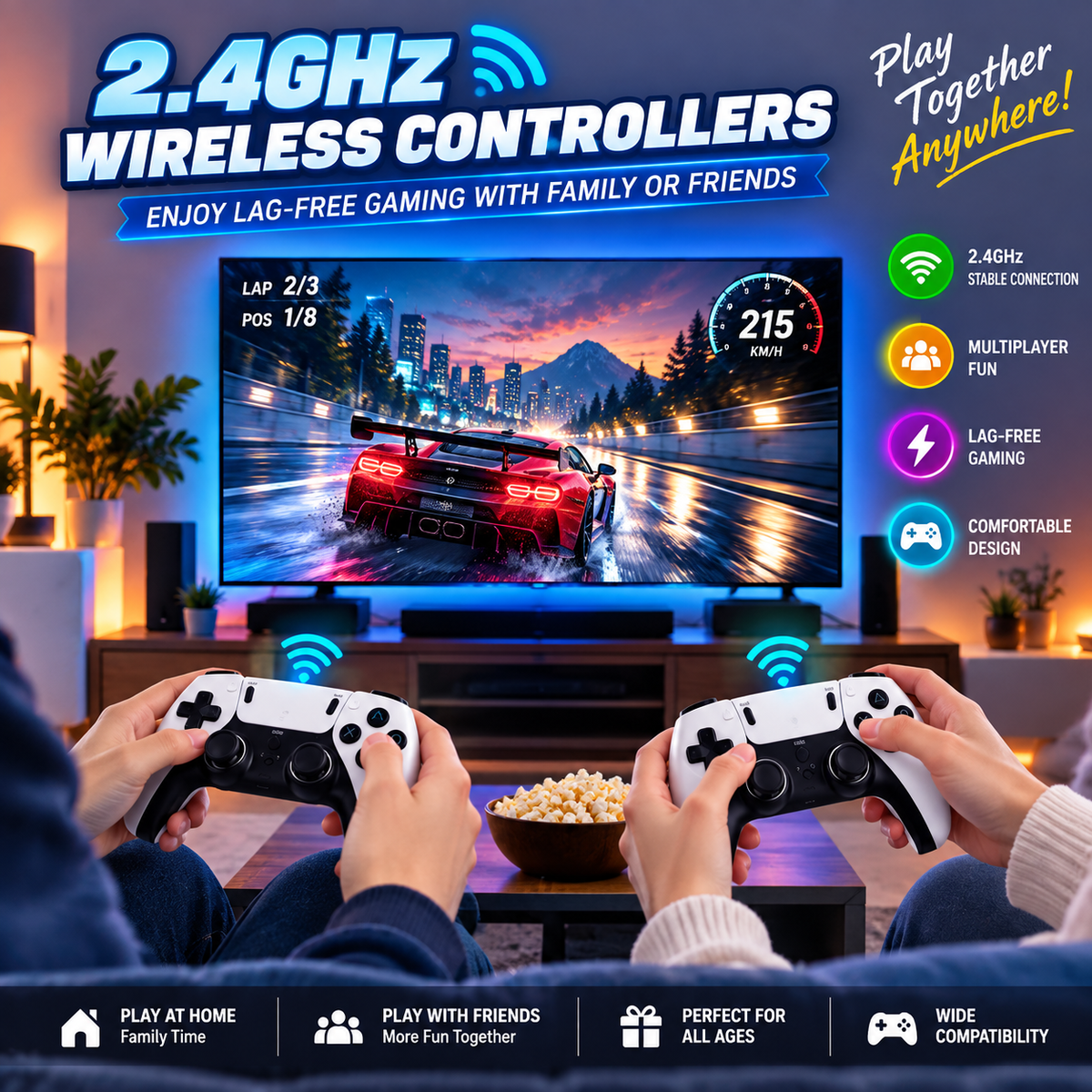 Retro Game Stick 4K Wireless Video Game Console with 40000 Games and 26 Emulators Dual 2.4G Wireless Controllers