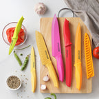 6PCS Stainless Steel Kitchen Chef Knife Set with Protective Cover for Home and Kitchen