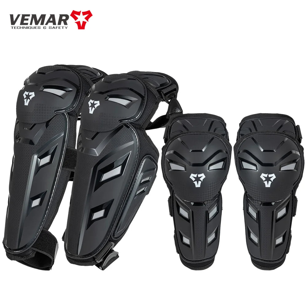 VEMAR New Motorcycle Elbow Guards Knee Pads Adjustable Motocross Racing Elbow/Knee Protector 4pcs Moto Cycling Protective Gear