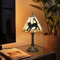 Tiffany Stained Glass Black Cat Table Lamp for Home Decoration
