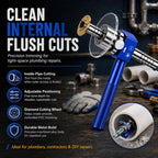 Precision PVC Internal Pipe Cutter, 1-1/4" PVC Inside Pipe Cutter Tool