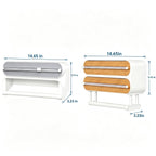Magnetic Foil & Plastic Wrap Organizer, 3-in-1 Dispenser with Cutter (B, XL)