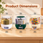 360° Rotating Candy Dispenser 6 Compartments Spinning Carousel (green, M)