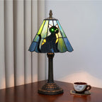 Tiffany Stained Glass Table Lamp Black Cat Bedside Lamp Home Decoration