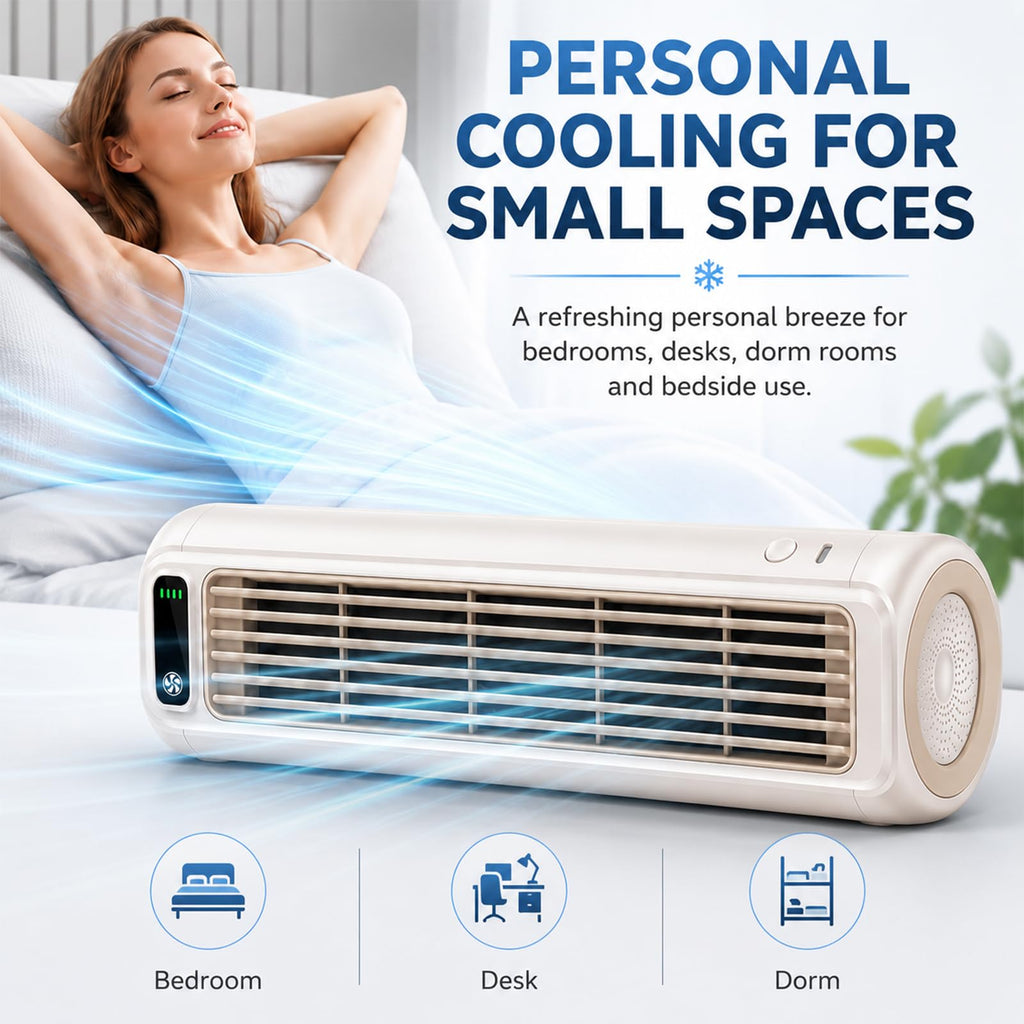 Upgrade Cooling Ace Portable Air conditioner Mini Cooling Fan with 3 Speeds