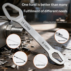 Universal Double Ended Wrench Set, Self Adjusting Heavy Duty Multifunctional Repair Tool