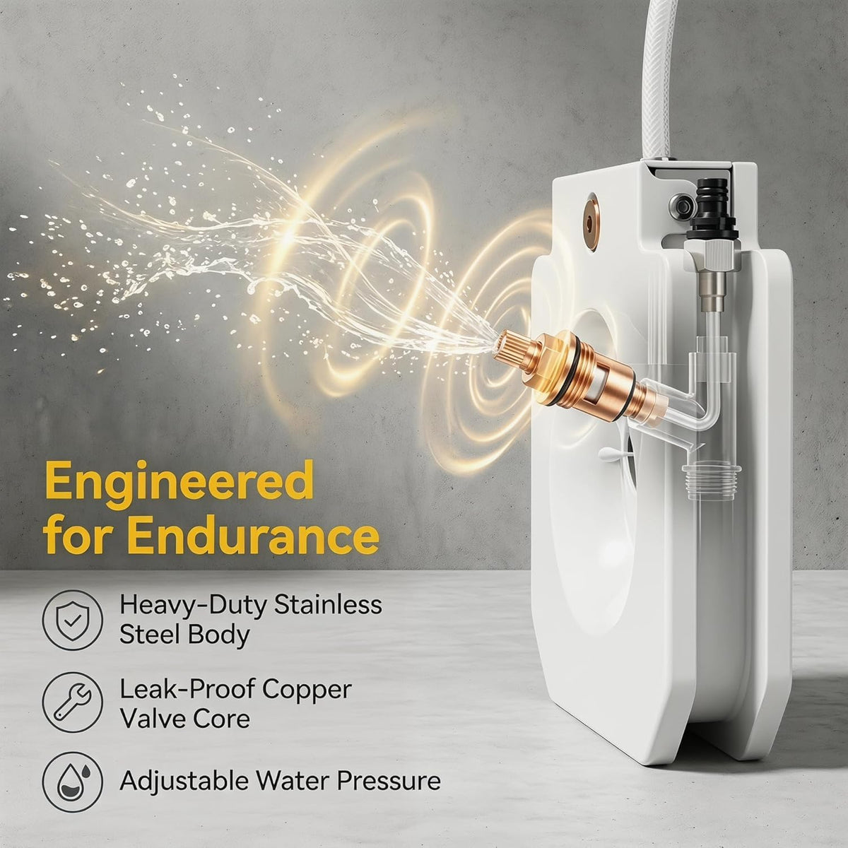 Paw Activated Outdoor Dog Water Fountain, Heavy-Duty Sprinkler with Brass Valve
