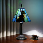 Tiffany Stained Glass Table Lamp Black Cat Bedside Lamp Home Decoration