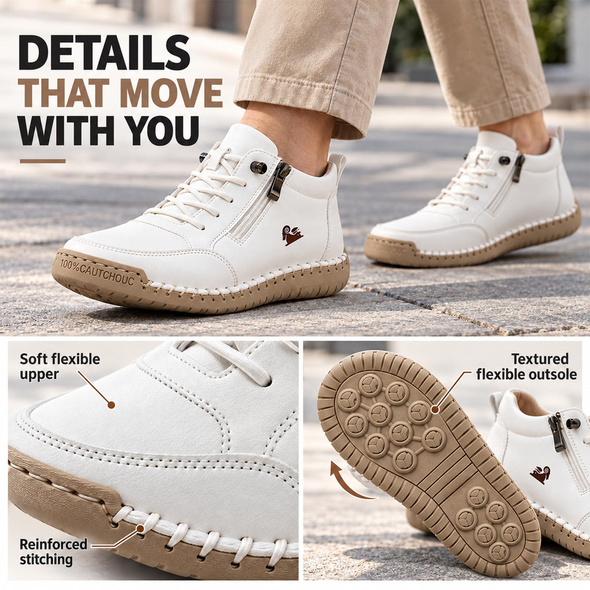2027 Urban Comfortable Orthopedic Zipper Sneakers for Women Men