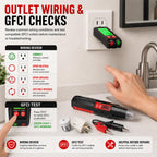Digital Circuit Breaker Finder and Outlet Tester Kit with LCD Display