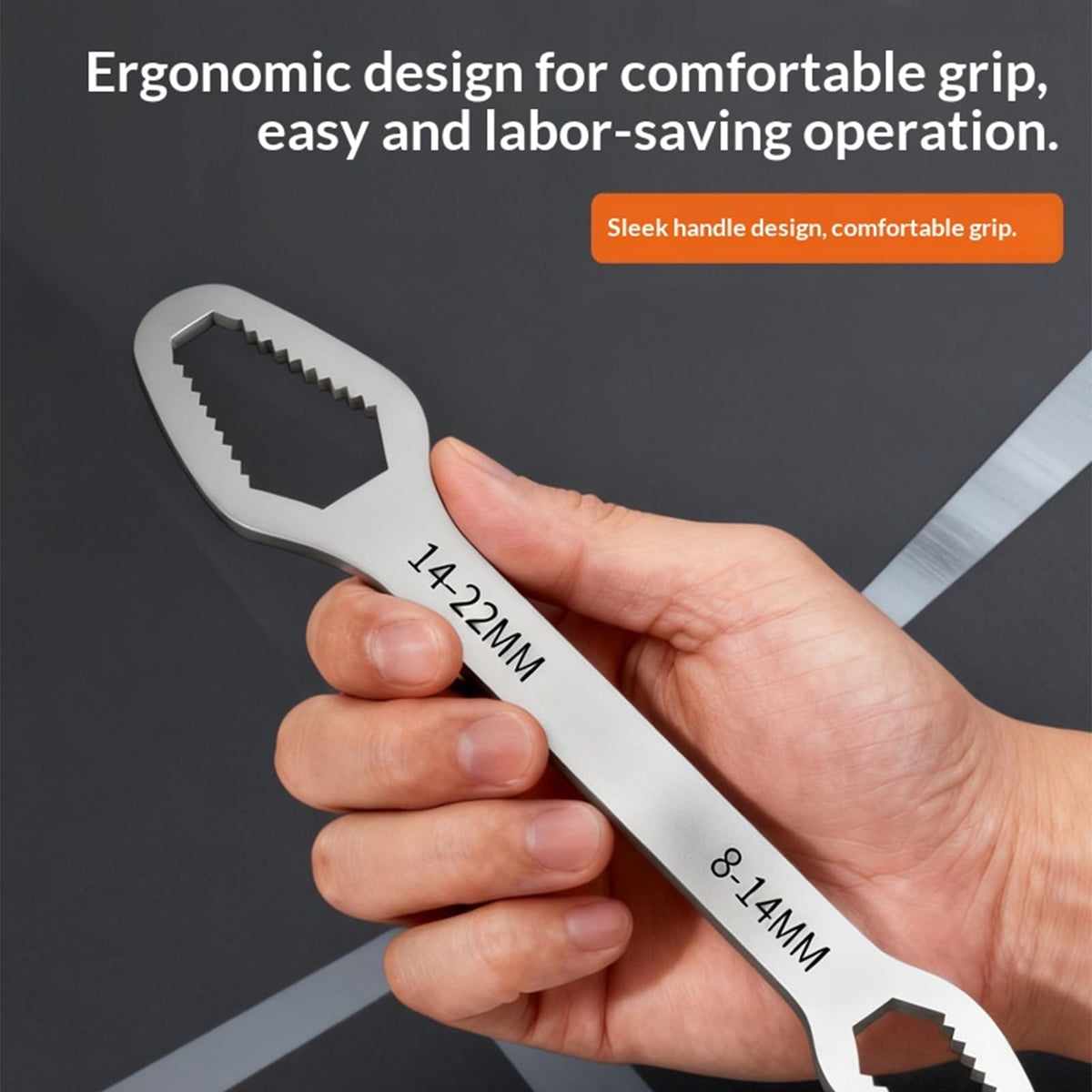 Universal Double Ended Wrench Set, Self Adjusting Heavy Duty Multifunctional Repair Tool