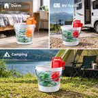 Portable Bucket Washing Machine, 5-Gallon Mini Washer with Timer (red)