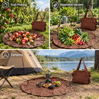 Picking Bag Water-Resistant Shoulder Harvest Bag Woven Sack for Orchard (Black)