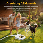 Paw Activated Outdoor Dog Water Fountain, Heavy-Duty Sprinkler with Brass Valve