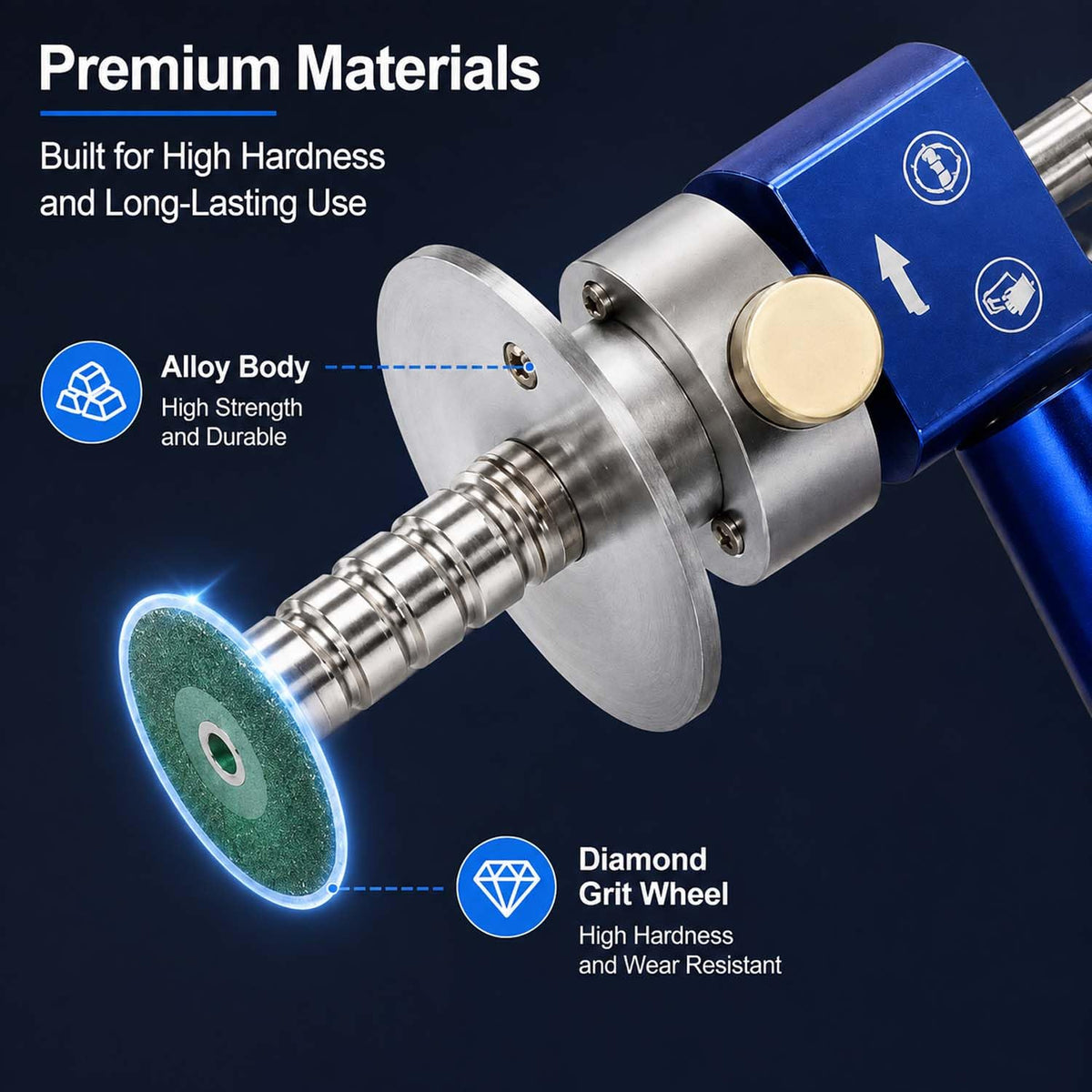 PVC Internal Pipe Cutter, Inside Tool with Diamond Cutting Wheel (A)