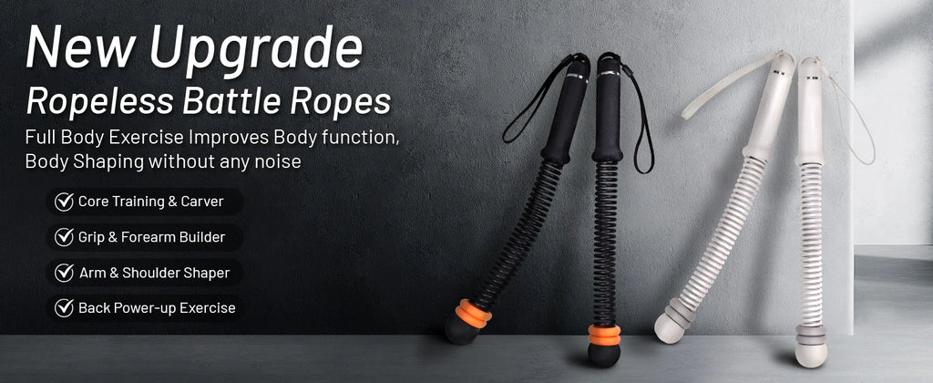 Ropeless Battle Rope Adjustable Resistance Ropeless Battle Rope for Home Gym Full Body Workout Fitness Training Equipment