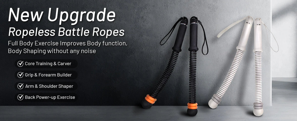 Ropeless Battle Rope Adjustable Resistance Ropeless Battle Rope for Home Gym Full Body Workout Fitness Training Equipment