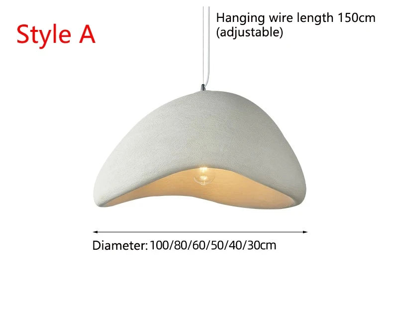 Nordic Wabi Sabi Style Led E27 Chandelier Lustre Dining Room Bedroom Hanghing Home Decor Bar Loft Pendant Fixtures Kitchen Lamp