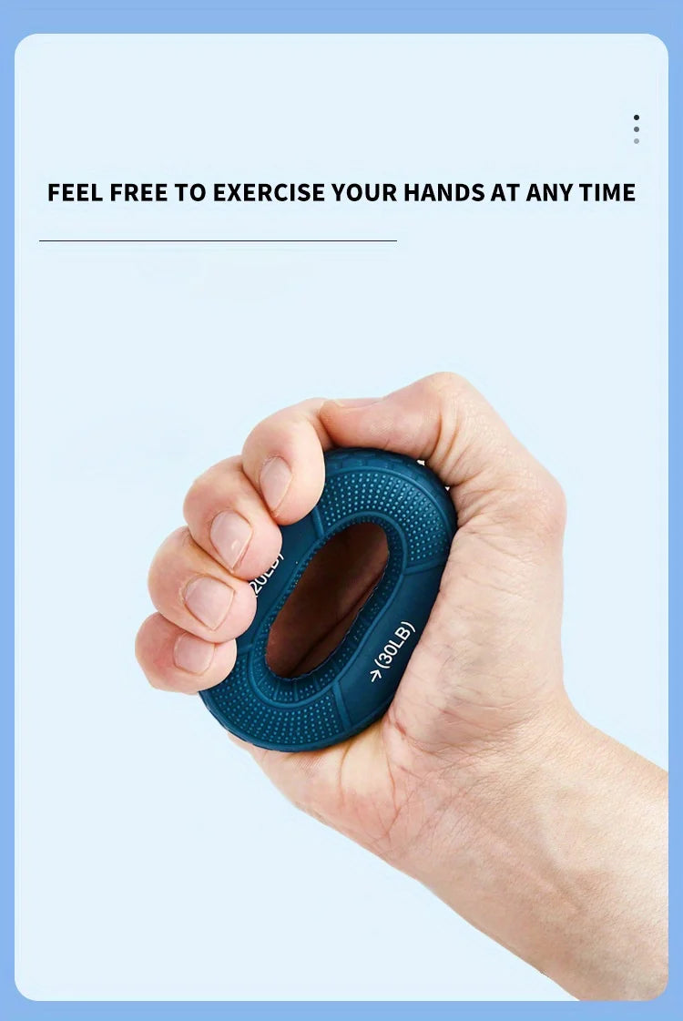 Hand Grip Ring with Silicone Carpal Expander, Strength Training Finger Ring, Increase Muscle Power and Body Building, 20-80LB