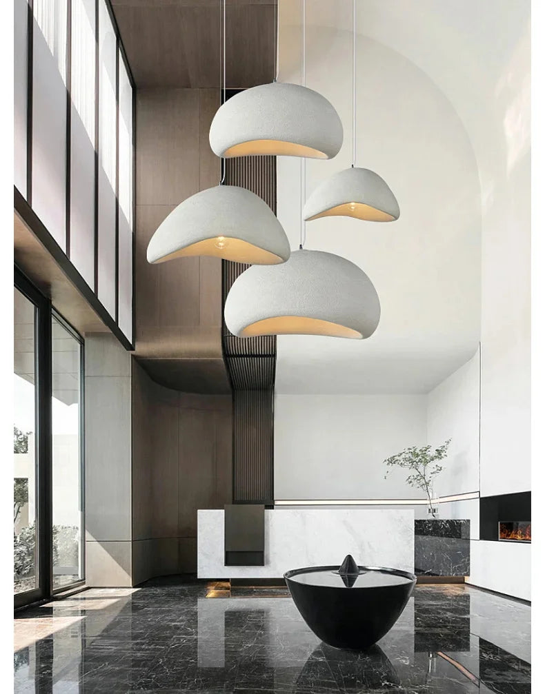 Nordic Wabi Sabi Style Led E27 Chandelier Lustre Dining Room Bedroom Hanghing Home Decor Bar Loft Pendant Fixtures Kitchen Lamp