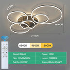 Modern LED Ceiling Chandelier Lighting For Home Living Study Room Bedroom Dimmable Ceiling lamp Indoor Lighting decoration Lamps