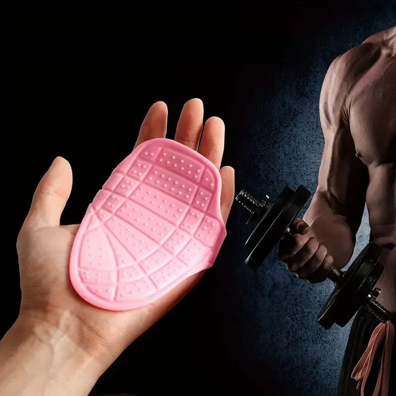 New 1Pair Silicone Weight Lifting Grip Pads Gloves Non-Slip Palm Protection Hand Grips Unisex Dumbbell Pull-up Strength Training