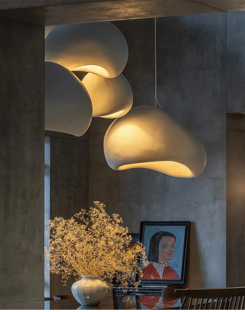 Nordic Wabi Sabi Style Led E27 Chandelier Lustre Dining Room Bedroom Hanghing Home Decor Bar Loft Pendant Fixtures Kitchen Lamp
