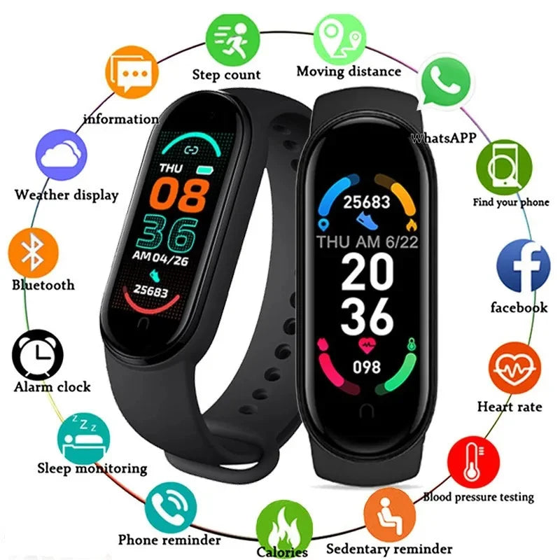M6 Smart Watch Men Women Monitor Fitness Sports Smart Band Fitpro Version Music Heart Rate Take Pictures Smartwatch for Android