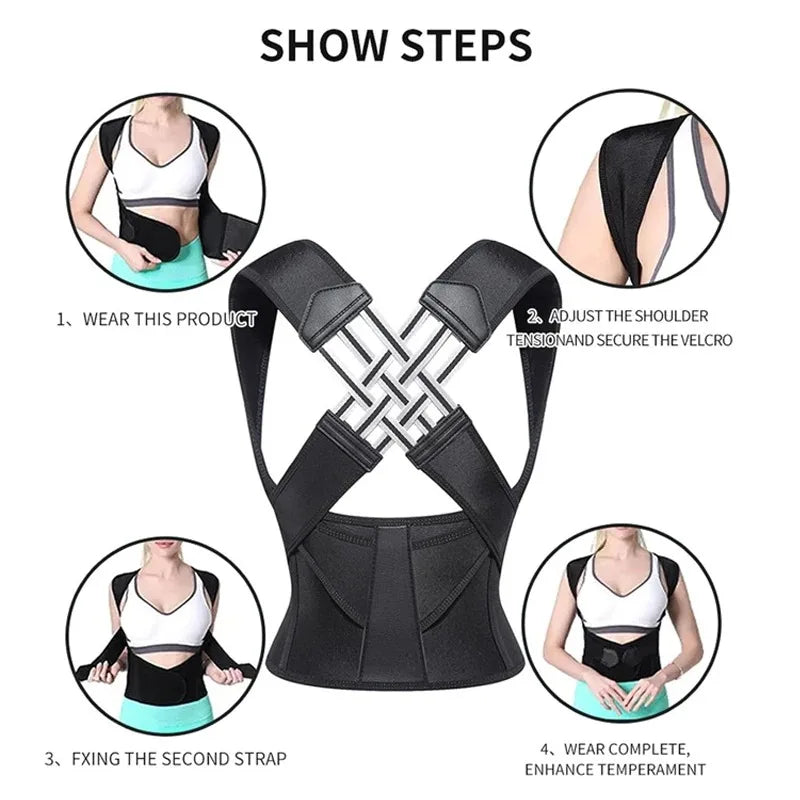 Dropshipping Back Posture Corrector Brace for Women breathable Back Posture Correction back support belt shoulder students kid