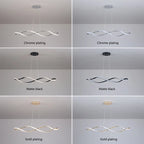 Modern LED Chandelier Pendant Light w/Remote , Adjustable Height Dimmable Ceiling Light for Kitchen Island, Dining Room Lighting