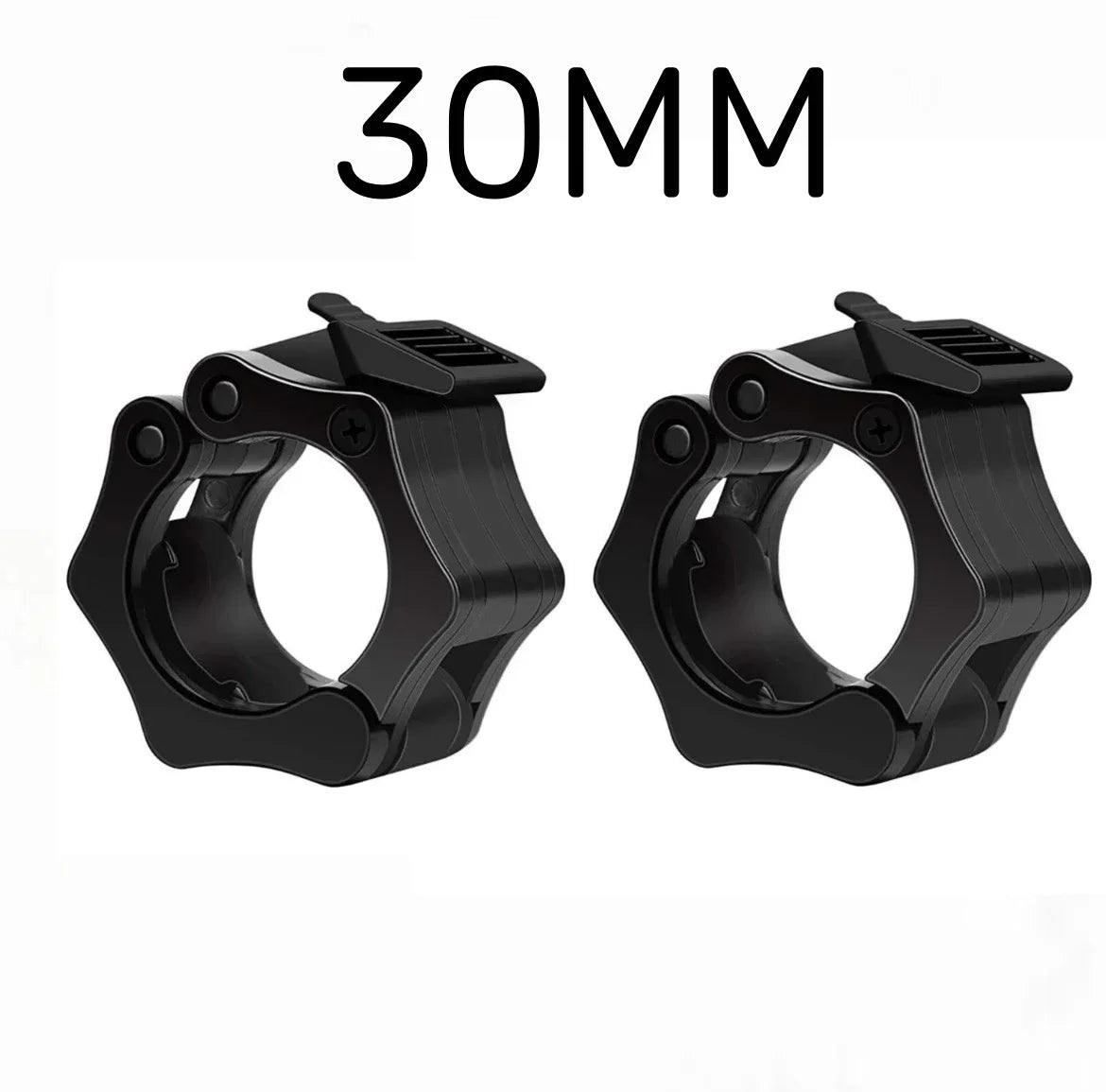 1/2Pcs 25/28/30mm Quick Release Barbell Clamps Spin Lock Barbell Collars Weight Bar Clips for Weightlifting Ad Strength Training