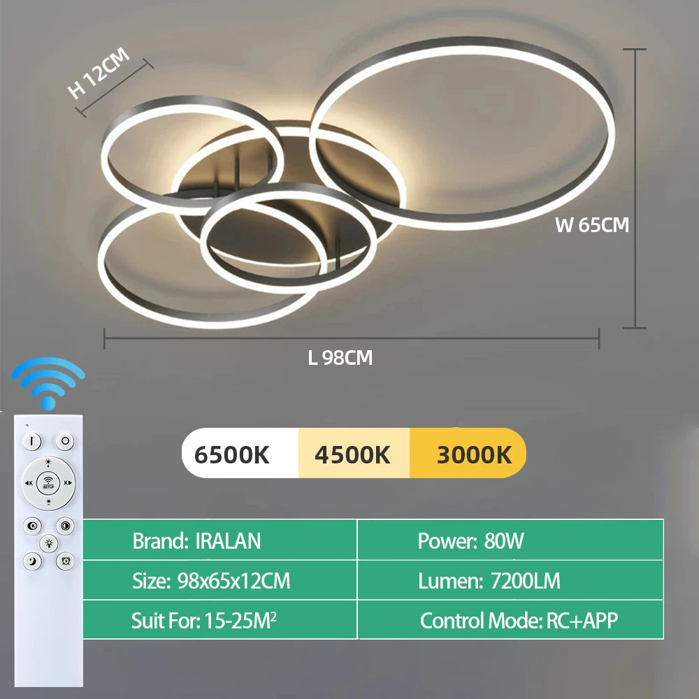 Modern LED Ceiling Chandelier Lighting For Home Living Study Room Bedroom Dimmable Ceiling lamp Indoor Lighting decoration Lamps
