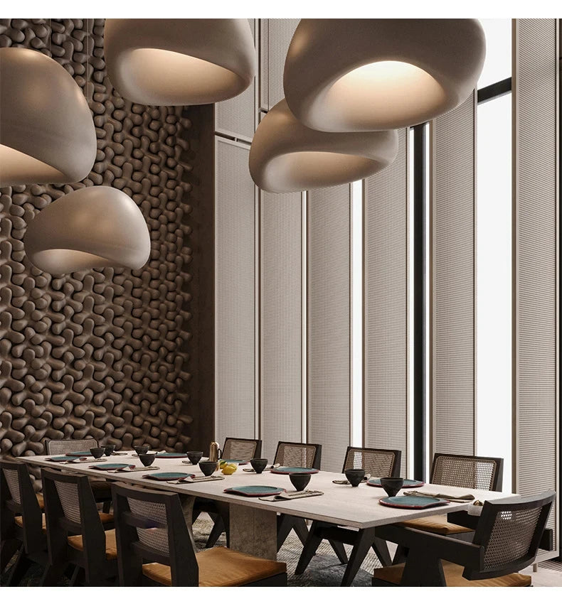 Nordic Wabi Sabi Style Led E27 Chandelier Lustre Dining Room Bedroom Hanghing Home Decor Bar Loft Pendant Fixtures Kitchen Lamp