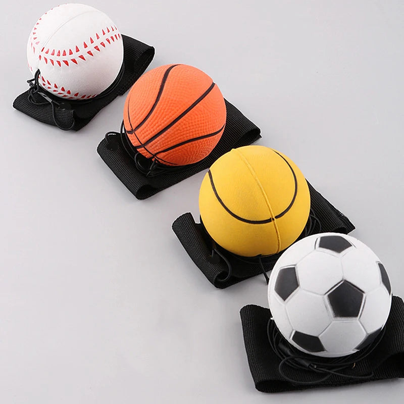 Elastic Bouncing Rubber Hand Ball Game Exercise Sport Strength Training Toy For Children Kids Outdoor